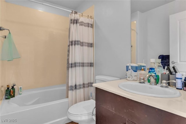 8255 Las Vegas Blvd Unit 719, Las Vegas, NV 89123 - full bath with toilet, vanity, and shower / bath combo with shower curtain
