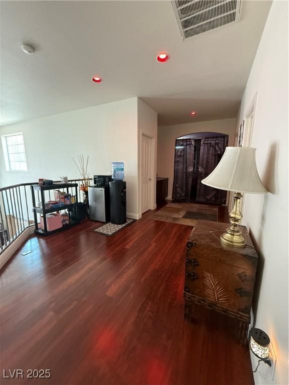 11457 Steponia Bay St, Las Vegas, NV 89141 - hall featuring wood finished floors and recessed lighting