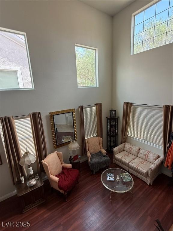 11457 Steponia Bay St, Las Vegas, NV 89141 - living room with wood finished floors