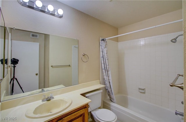1316 Capri Drive A,B,C,&D, Boulder City, NV 89005 - bathroom featuring toilet, shower / bath combo with shower curtain, and vanity
