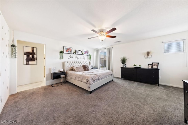 1885 Vass Springs Pl, North Las Vegas, NV 89084 - carpeted bedroom featuring multiple windows and ceiling fan