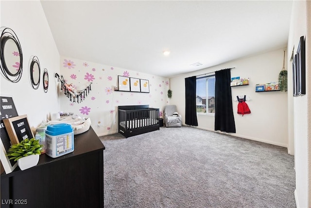 1885 Vass Springs Pl, North Las Vegas, NV 89084 - bedroom with carpet floors and a crib