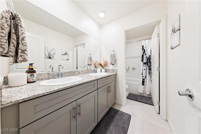 1885 Vass Springs Pl, North Las Vegas, NV 89084 - full bath featuring double vanity and shower / bath combo