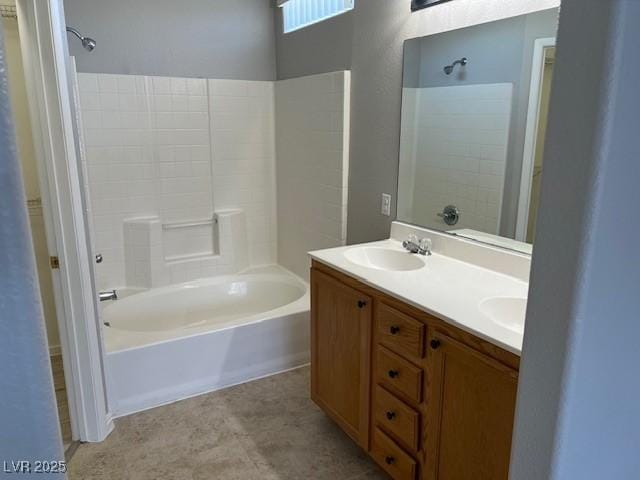6170 E Sahara Ave Unit 1012, Las Vegas, NV 89142 - bathroom with bathtub / shower combination and double vanity