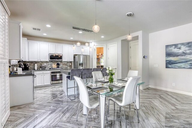 459 Astillero St, Las Vegas, NV 89138 - dining room with baseboards and recessed lighting