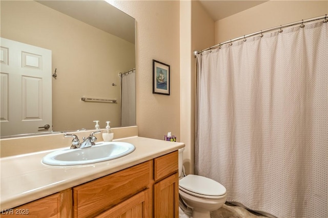 2144 Marywood Park Ct, Henderson, NV 89044 - full bathroom with vanity, toilet, and a shower with shower curtain