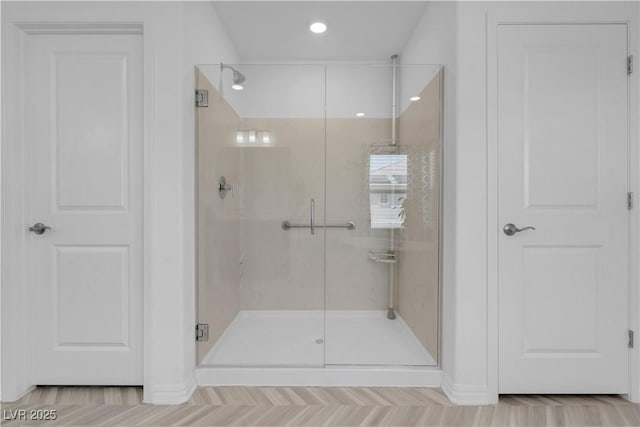 7260 Grace Estate Ave, Las Vegas, NV 89113 - full bathroom with a shower stall and recessed lighting