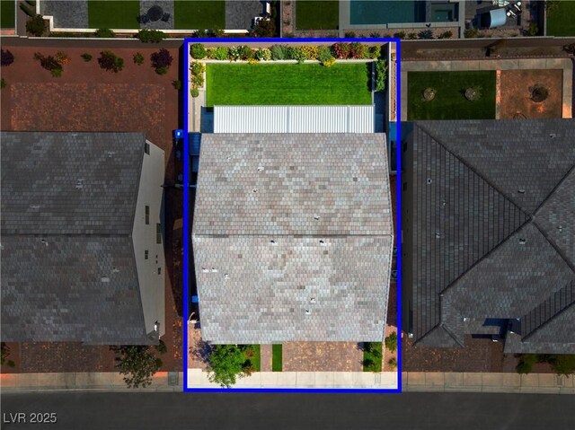 7260 Grace Estate Ave, Las Vegas, NV 89113 - aerial view of property's location with property boundaries highlighted