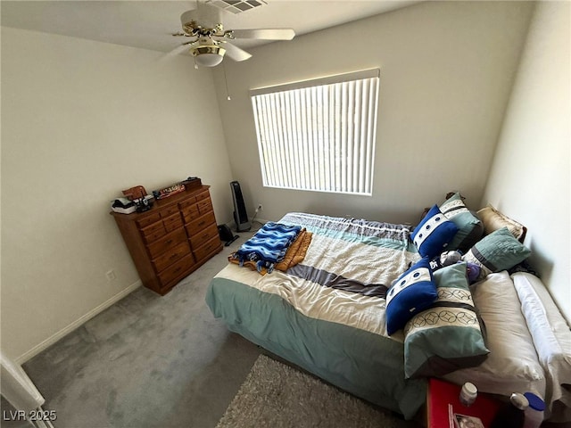6351 Davidson Ct, Las Vegas, NV 89110 - carpeted bedroom featuring a ceiling fan