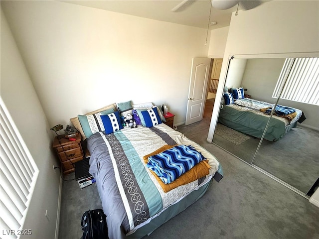 6351 Davidson Ct, Las Vegas, NV 89110 - carpeted bedroom with ceiling fan