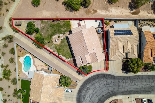 1017 Guided Dancer Ave, Henderson, NV 89015 - view of property location with property boundaries highlighted and a pool area