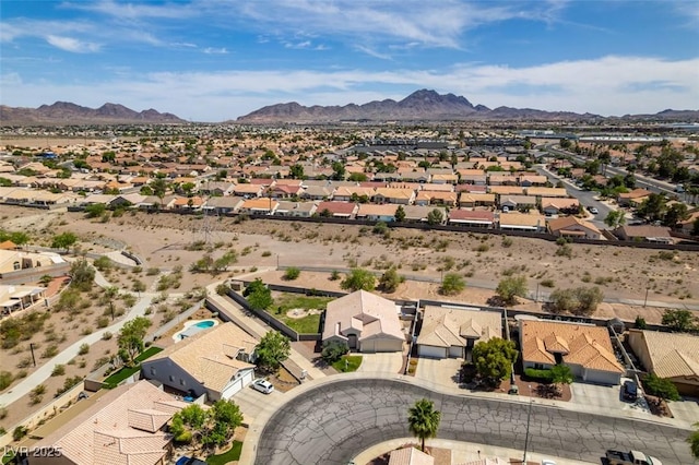1017 Guided Dancer Ave, Henderson, NV 89015 - aerial view of residential area with a mountainous background