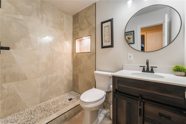 6608 Burgundy Way, Las Vegas, NV 89107 - full bathroom featuring toilet, vanity, and tiled shower