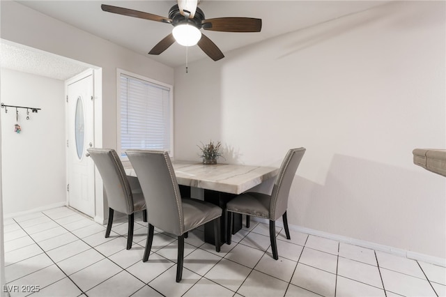 6608 Burgundy Way, Las Vegas, NV 89107 - dining space with baseboards and a ceiling fan