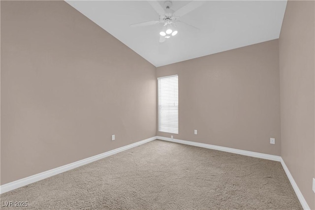 104 Hutton Ln, Las Vegas, NV 89145 - empty room featuring a ceiling fan, carpet flooring, baseboards, and high vaulted ceiling