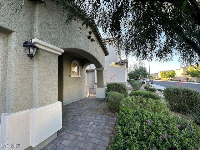 4633 Fragrant St, North Las Vegas, NV 89031 - entrance to property featuring stucco siding