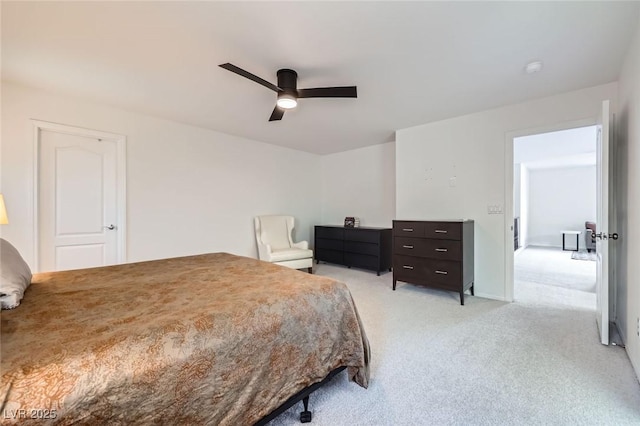 529 Caribbean Palm Dr, Las Vegas, NV 89138 - bedroom featuring light colored carpet and a ceiling fan