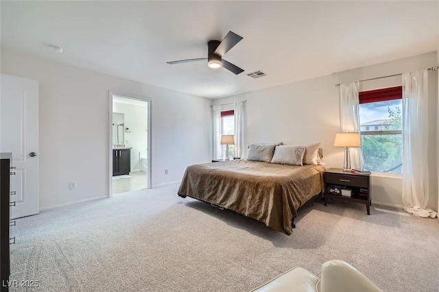 529 Caribbean Palm Dr, Las Vegas, NV 89138 - bedroom with carpet, multiple windows, baseboards, and a ceiling fan
