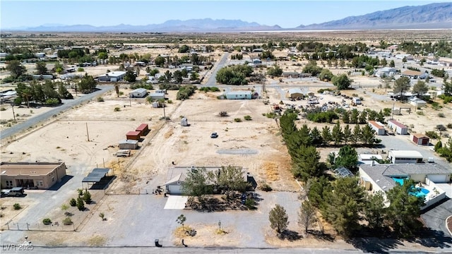2251 Bridger St, Pahrump, NV 89048 - drone / aerial view of a mountain backdrop and a desert landscape