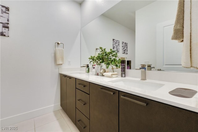 10297 Sierra Skye Ave, Las Vegas, NV 89166 - full bath featuring double vanity, tile patterned floors, and baseboards