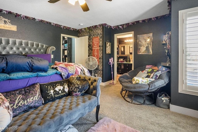 8884 Perfect Diamond Ct, Las Vegas, NV 89129 - carpeted bedroom featuring baseboards and ceiling fan