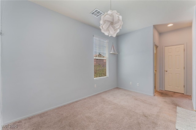 4610 Lime Straight Dr, Las Vegas, NV 89115 - carpeted empty room with baseboards, a chandelier, and recessed lighting