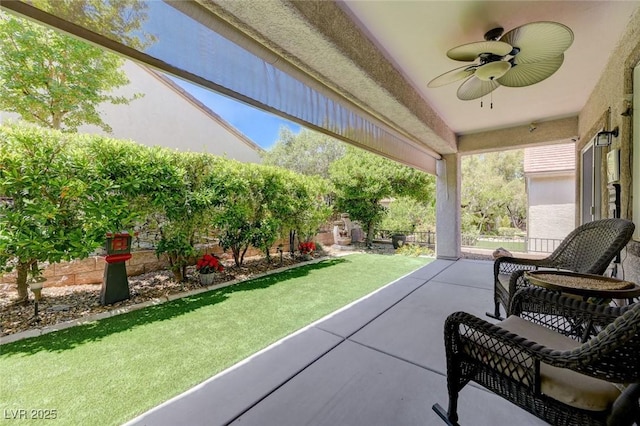 2545 Nashira St, Henderson, NV 89044 - view of patio / terrace featuring a ceiling fan