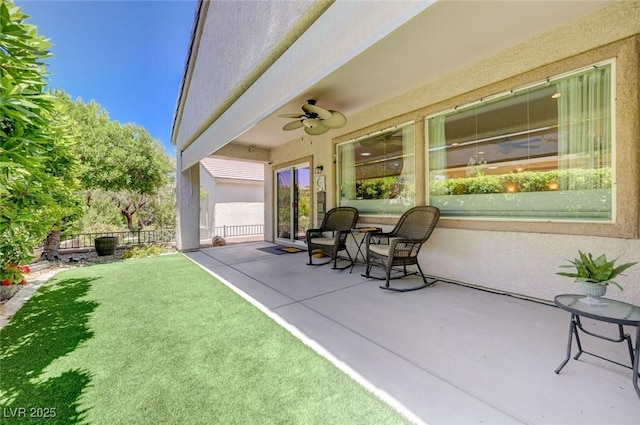 2545 Nashira St, Henderson, NV 89044 - view of patio / terrace with ceiling fan