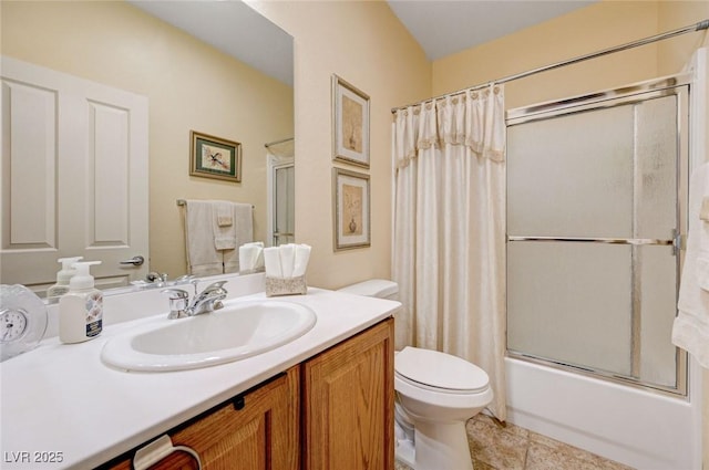 2545 Nashira St, Henderson, NV 89044 - bathroom with toilet, vanity, and combined bath / shower with glass door