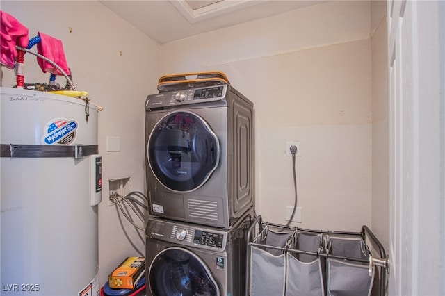 237 Cervantes St, Las Vegas, NV 89101 - washroom featuring stacked washing machine and dryer