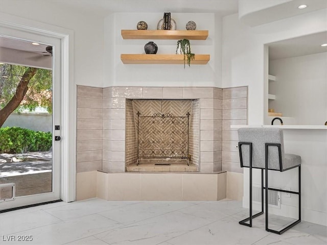 21 Sawgrass Ct, Las Vegas, NV 89113 - detailed view of a fireplace and recessed lighting