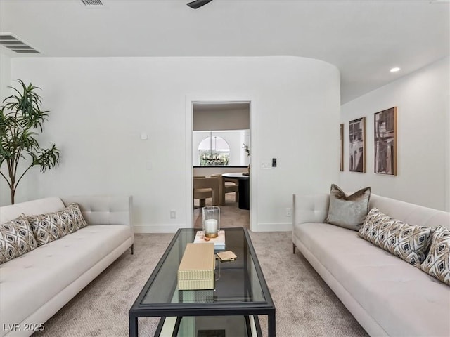 21 Sawgrass Ct, Las Vegas, NV 89113 - carpeted living area featuring baseboards and recessed lighting