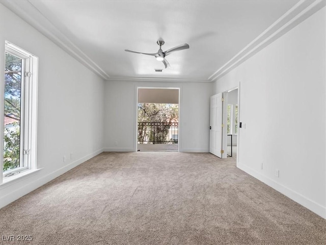 21 Sawgrass Ct, Las Vegas, NV 89113 - unfurnished room with carpet floors, ceiling fan, baseboards, and ornamental molding