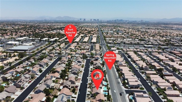 9585 Teton Diablo Ave, Las Vegas, NV 89117 - bird's eye view of a mountain backdrop