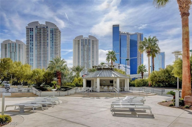 222 Karen Ave Unit 601, Las Vegas, NV 89109 - view of property's community with a gazebo and a skyline view