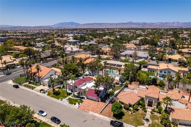 2101 Diamond Bar Dr, Las Vegas, NV 89117 - aerial view of residential area with a mountain backdrop