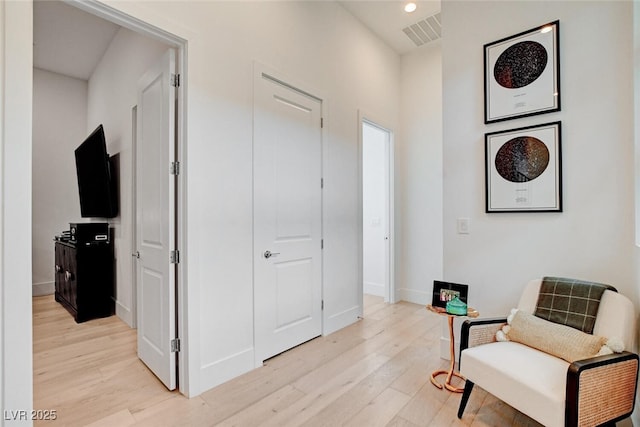 5155 Rock Daisy Dr, Las Vegas, NV 89135 - sitting room featuring light wood-type flooring, recessed lighting, and baseboards