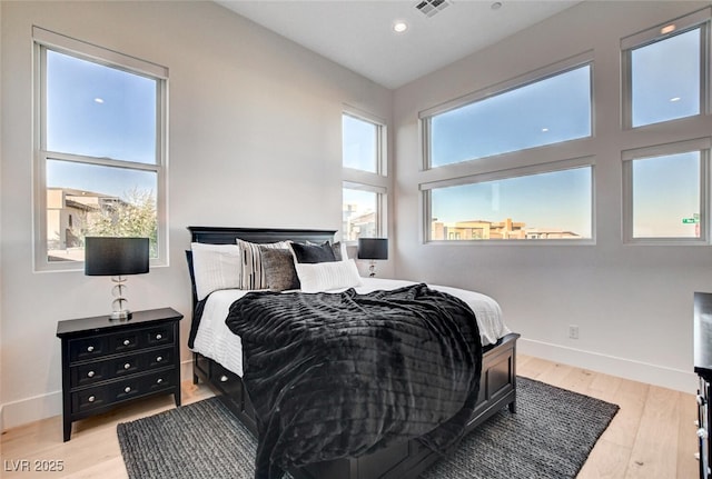 5155 Rock Daisy Dr, Las Vegas, NV 89135 - bedroom featuring light wood-type flooring, baseboards, and recessed lighting
