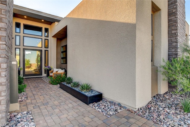 5155 Rock Daisy Dr, Las Vegas, NV 89135 - doorway to property with stucco siding