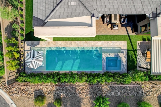 5155 Rock Daisy Dr, Las Vegas, NV 89135 - aerial view of a pool area