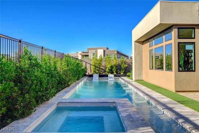 5155 Rock Daisy Dr, Las Vegas, NV 89135 - view of swimming pool featuring an in-ground hot tub and a fenced backyard