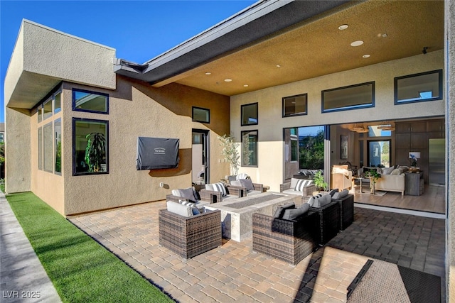 5155 Rock Daisy Dr, Las Vegas, NV 89135 - view of patio / terrace featuring an outdoor living space