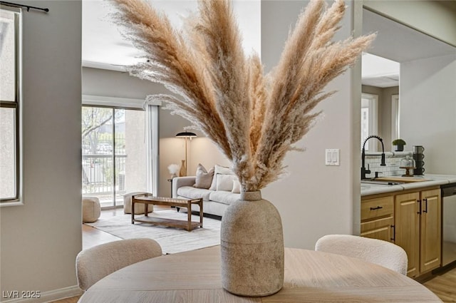 8000 Badura Ave Unit 1007, Las Vegas, NV 89113 - dining space with light wood-style flooring