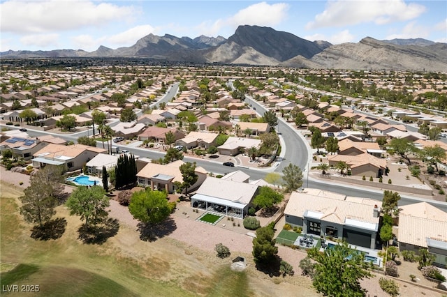 2816 High Range Dr, Las Vegas, NV 89134 - aerial view of residential area featuring a mountain backdrop