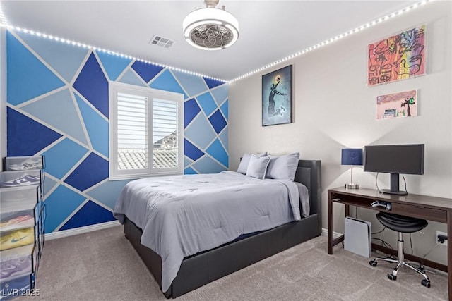 3929 Reyes Ave, Las Vegas, NV 89141 - carpeted bedroom with baseboards and a desk