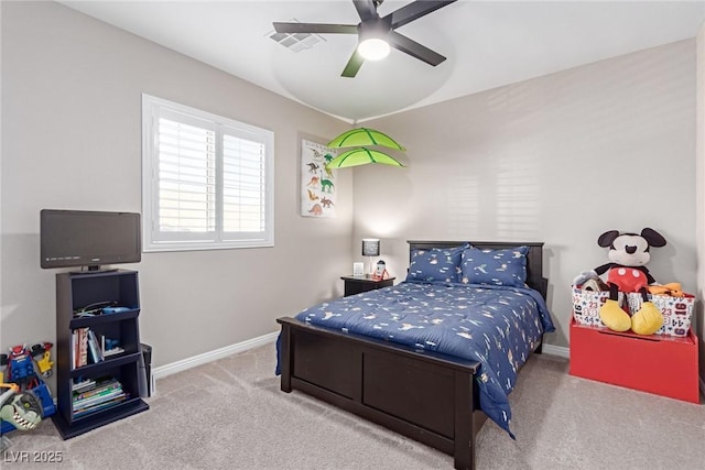 3929 Reyes Ave, Las Vegas, NV 89141 - bedroom with carpet flooring, baseboards, and ceiling fan