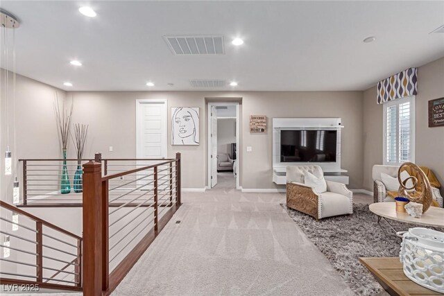 3929 Reyes Ave, Las Vegas, NV 89141 - living area featuring recessed lighting, carpet, and baseboards