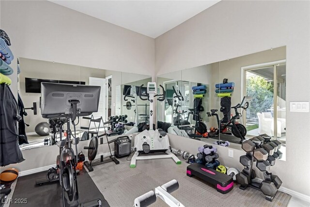 3929 Reyes Ave, Las Vegas, NV 89141 - gym featuring baseboards
