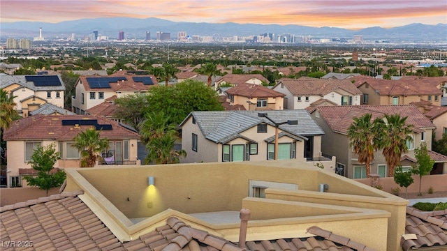 424 Vigo Port St, Las Vegas, NV 89138 - aerial view at dusk of a mountain view and a residential view