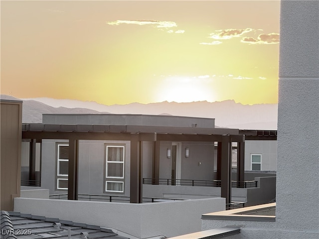 2507 Silent View Ave, Henderson, NV 89044 - view of exterior entry featuring a balcony and a mountain view